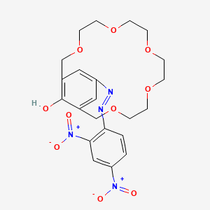 Chemical structure of 18-Crown-5 [4-(2,4-Dinitrophenylazo)phenol]