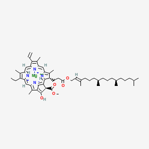 Chemical structure of Chlorophyll, oil soluble