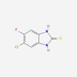 Chemical structure of 6-Chloro-5-fluoro-2-mercaptobenzimidazole