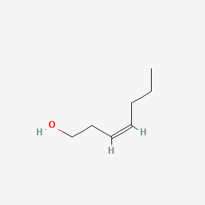 Chemical structure of cis-3-Hepten-1-ol
