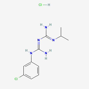 Chemical structure of 1-(3-Chlorophenyl)-5-isopropyl Biguanide Hydrochloride