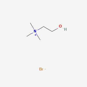 Chemical structure of (2-Hydroxyethyl)trimethylammonium Bromide