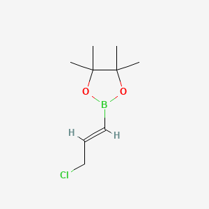 Chemical structure of 3-Chloropropenyl-1-boronic acid pinacol ester