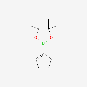 Chemical structure of 1-Cyclopentenylboronic acid pinacol ester