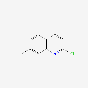 Chemical structure of 2-chloro-4,7,8-trimethylquinoline