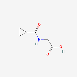 Chemical structure of [(cyclopropylcarbonyl)amino]acetic acid