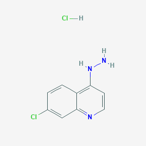 Chemical structure of 7-Chloro-4-hydrazinoquinoline hydrochloride