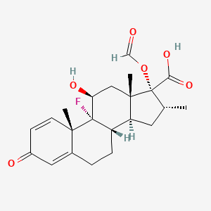 Chemical structure of 17β-Carboxy-17α-formyloxy Dexamethasone