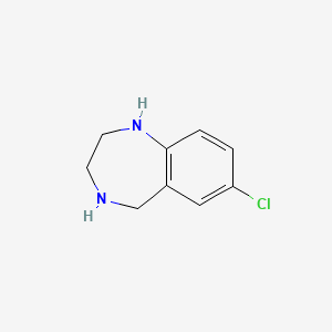 Chemical structure of 7-Chloro-2,3,4,5-tetrahydro-1H-benzo[e][1,4]diazepine
