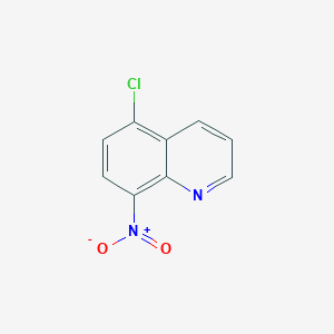 Chemical structure of 5-chloro-8-nitroquinoline