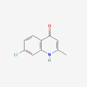 Chemical structure of 7-Chloro-2-methyl-4-quinolinol