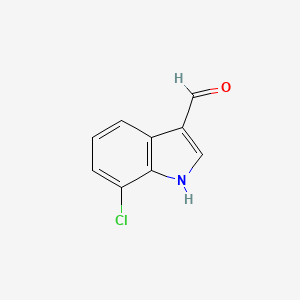 Chemical structure of 7-chloro-3-formylindole