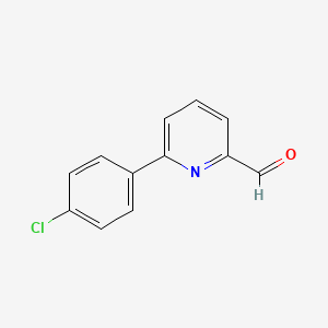 Chemical structure of 6-(4-Chlorophenyl)-2-pyridinecarboxaldehyde