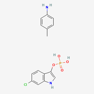 Chemical structure of 6-Chloro-3-indoxyl phosphate, p-toluidine salt