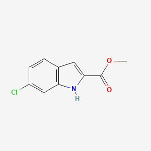 Chemical structure of 6-Chloro-1H-indole-2-carboxylic acid methyl ester