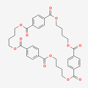 Chemical structure of Cyclotris(1,4-butylene terephthalate)