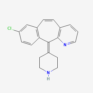 Chemical structure of 8-Chloro-11-(piperidin-4-ylidene)-11H-benzo[5,6]cyclohepta[1,2-b]pyridine