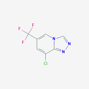 Chemical structure of 8-Chloro-6-(trifluoromethyl)-[1,2,4]triazolo[4,3-a]pyridine