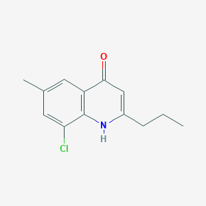 Chemical structure of 8-Chloro-6-methyl-2-propyl-4-quinolinol