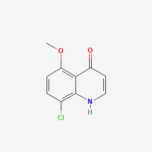 Chemical structure of 8-Chloro-5-methoxyquinolin-4-ol