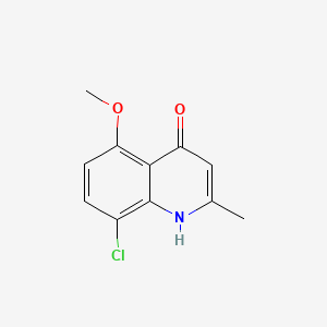 Chemical structure of 8-Chloro-5-methoxy-2-methylquinolin-4-ol