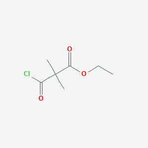 Chemical structure of 2-Chlorocarbonyl-2-methyl-propionic acid ethyl ester