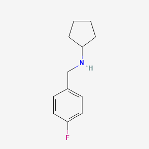 Chemical structure of Cyclopentyl-(4-fluoro-benzyl)-amine