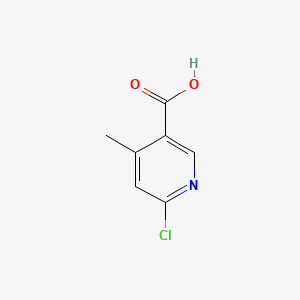 Chemical structure of 6-Chloro-4-methylnicotinic acid