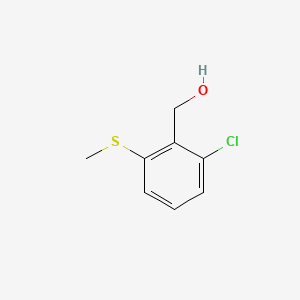 Chemical structure of 2-Chloro-6-(methylthio)benzenemethanol