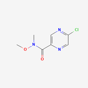 Chemical structure of 5-Chloro-N-methoxy-N-methyl-2-pyrazinecarboxamide