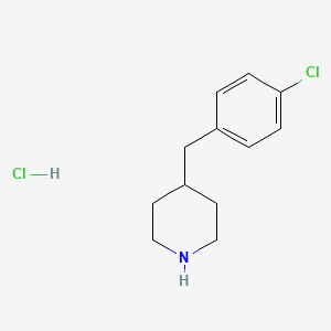 Chemical structure of 4-(4-Chlorobenzyl)piperidine hydrochloride