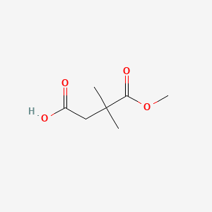 Chemical structure of 3-Carbomethoxy-3-methylbutanoic Acid