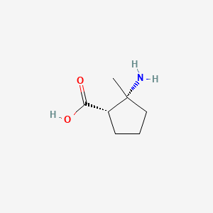 Chemical structure of cis-2-Amino-2-methyl-cyclopentanecarboxylic acid