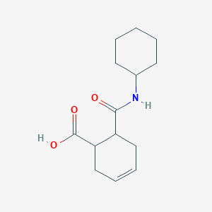 Chemical structure of 6-Cyclohexylcarbamoylcyclohex-3-enecarboxylicacid