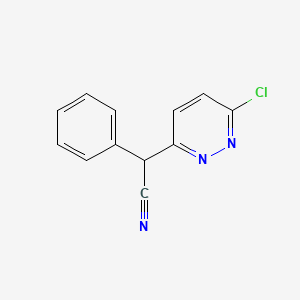 Chemical structure of 6-Chloro-α-phenyl-3-pyridazineacetonitrile