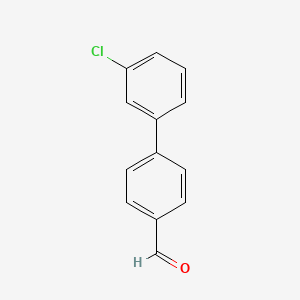 Chemical structure of 3′-Chloro-[1,1′-biphenyl]-4-carbaldehyde