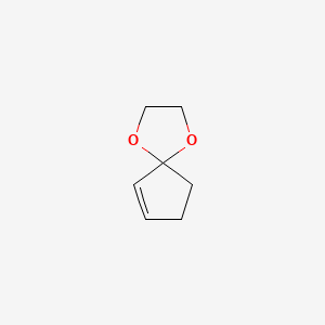 Chemical structure of 2-Cyclopenten-1-one ethylene ketal