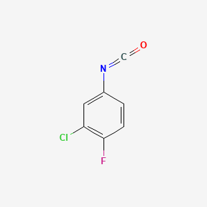 Chemical structure of 3-Chloro-4-fluorophenyl isocyanate