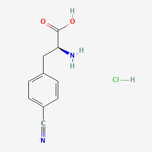 Chemical structure of 4-Cyano-L-phenylalaine hydrochloride