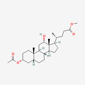 Chemical structure of 5β-Cholanic acid-3α,12α-diol 3-acetate methyl ester