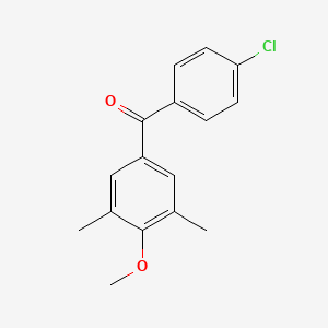 Chemical structure of 4-Chloro-3′,5′-dimethyl-4′-methoxybenzophenone