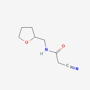 Chemical structure of 2-Cyano-N-(tetrahydro-furan-2-ylmethyl)-acetamide