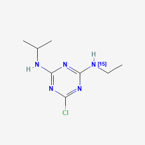 Chemical structure of 2-Chloro-4-ethylamino-1?N-6-isopropylamino-1,3,5-triazine