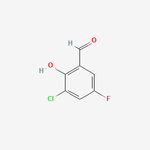 Chemical structure of 3-Chloro-5-fluorosalicylaldehyde