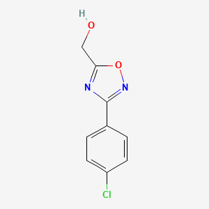 Chemical structure of [3-(4-Chlorophenyl)-1,2,4-oxadiazol-5-yl]methanol