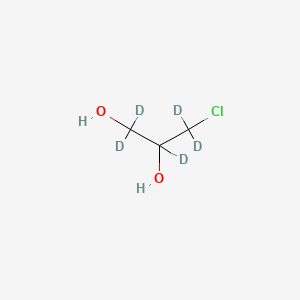 Chemical structure of (±)-3-Chloro-1,2-propane-1,1,2,3,3-d5-diol