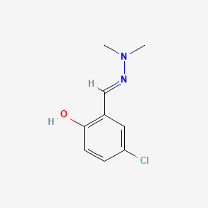 Chemical structure of 4-Chloro-2-[(dimethylhydrazono)methyl]phenol