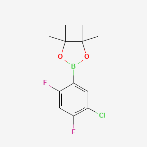 Chemical structure of 5-Chloro-2,4-difluorophenylboronic acid pinacol ester