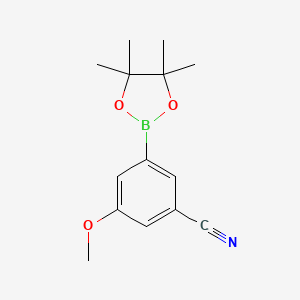Chemical structure of 3-Cyano-5-methoxyphenylboronic acid pinacol ester