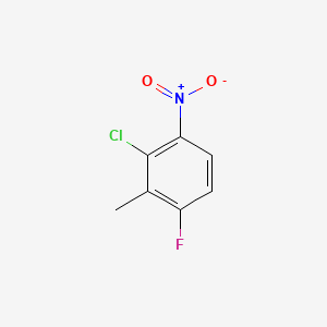 Chemical structure of 2-Chloro-4-fluoro-3-methyl-1-nitrobenzene